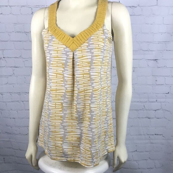 Fossil Tank Top printed in Gold Gray White Size M - Picture 1 of 5